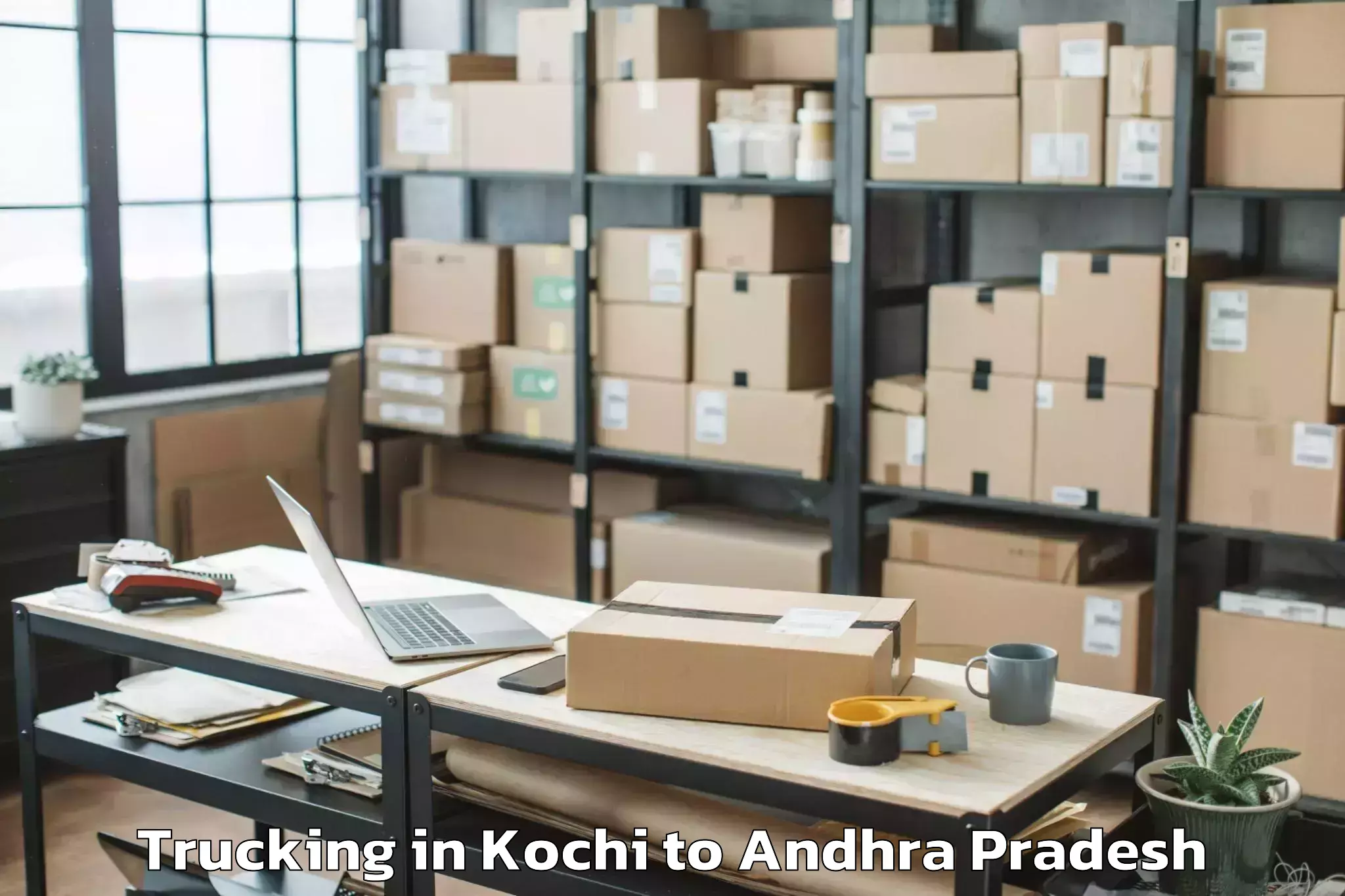 Book Kochi to Munagapaka Trucking Online